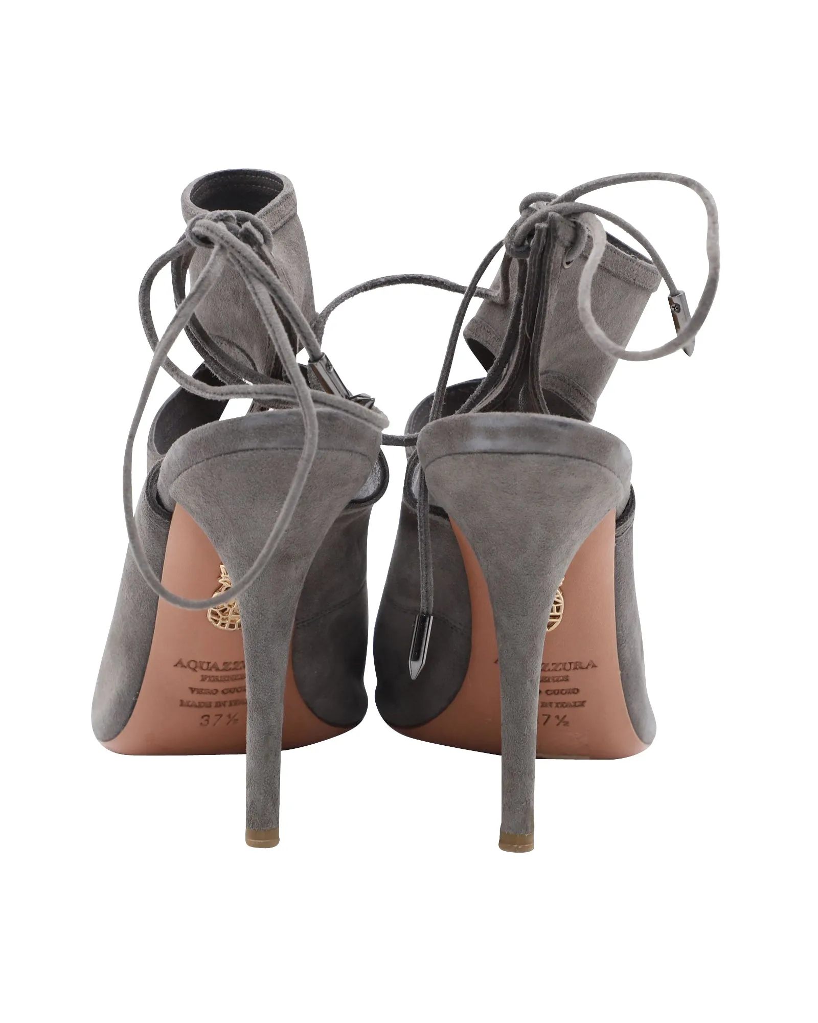 Aquazzura Sexy Thing 105 Sandals In Grey Suede