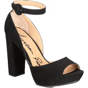 Areeta Womens Ankle Strap Block Heel D'Orsay Heels