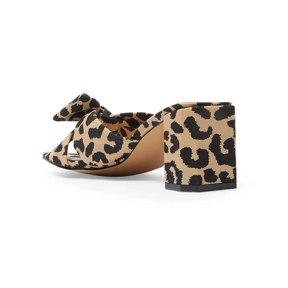Aria Heel in Animal Satin