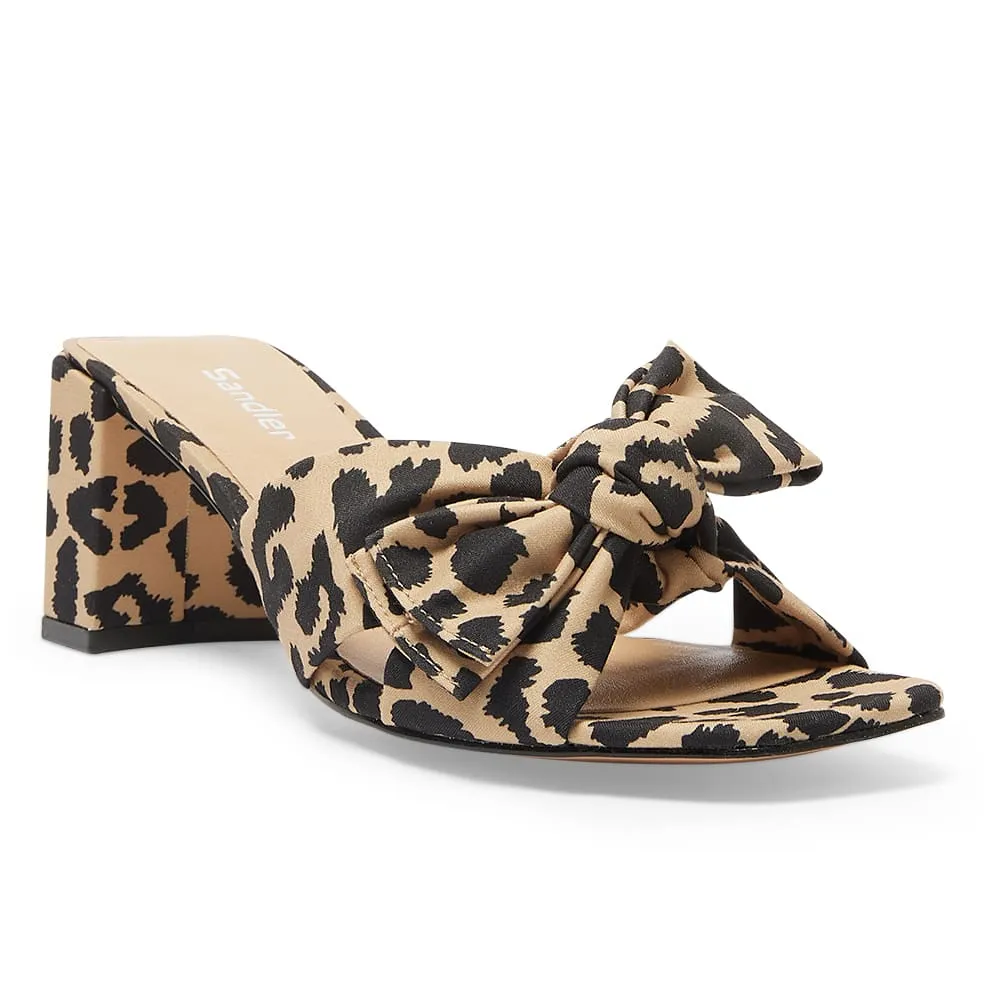 Aria Heel in Animal Satin