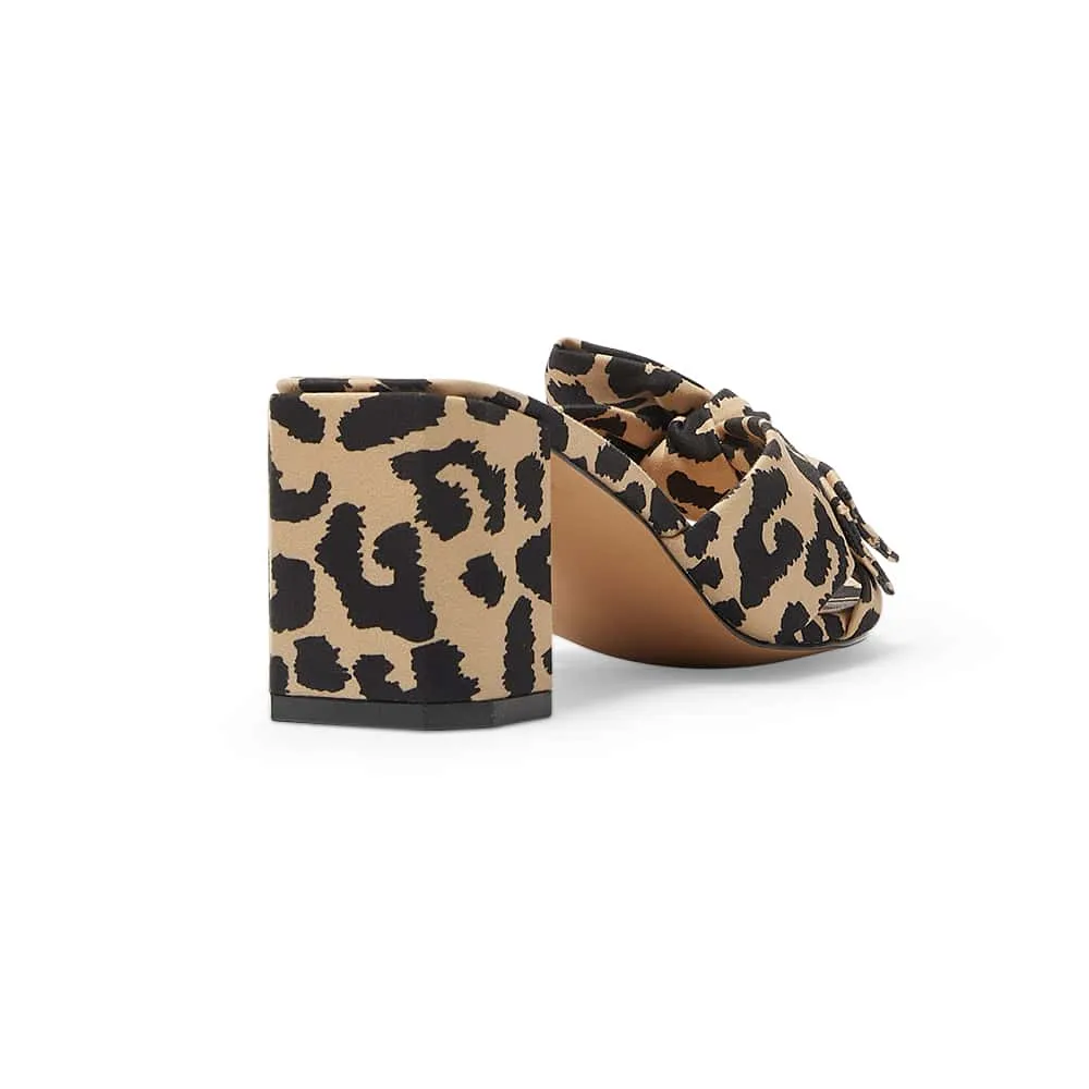 Aria Heel in Animal Satin