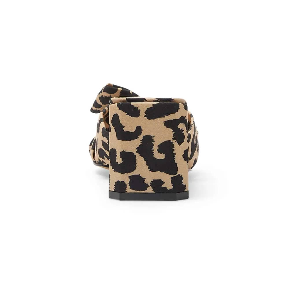 Aria Heel in Animal Satin