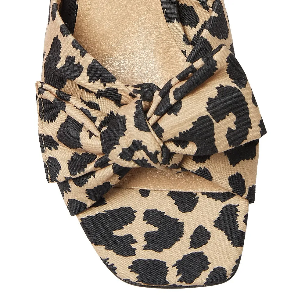 Aria Heel in Animal Satin
