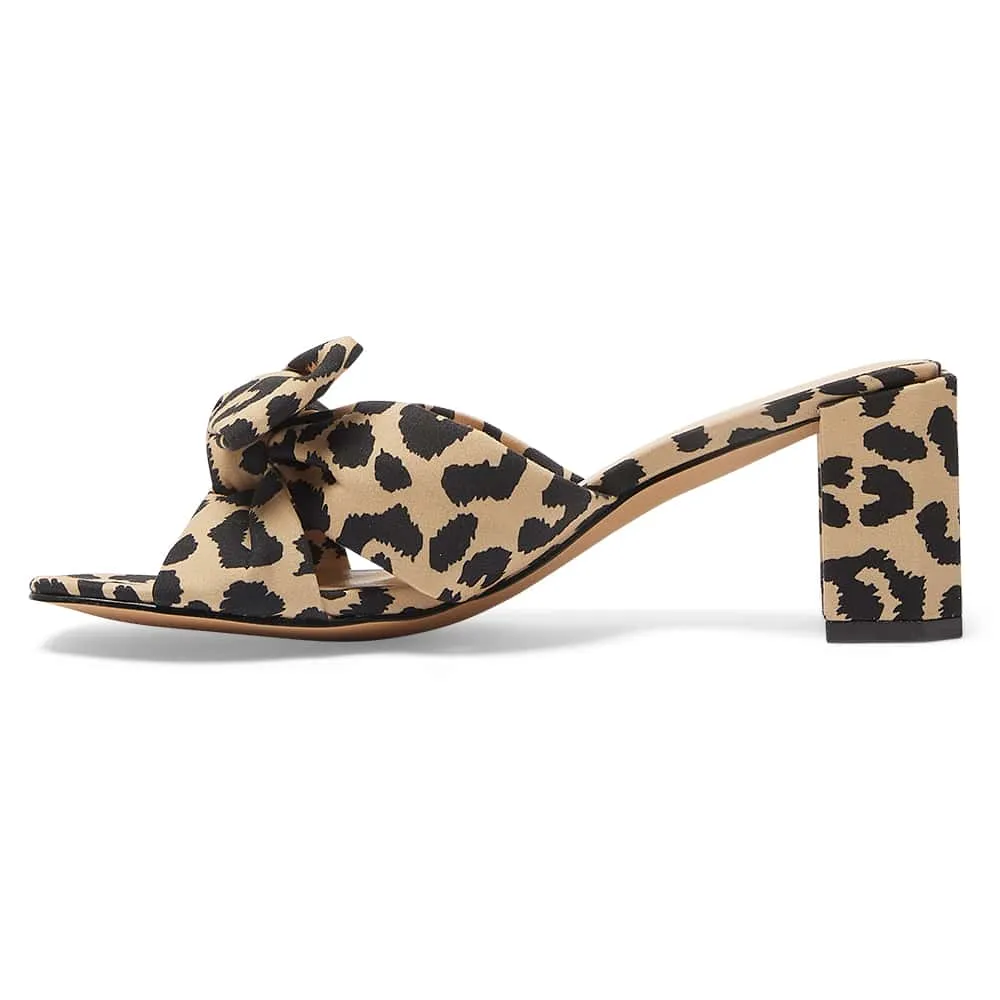 Aria Heel in Animal Satin
