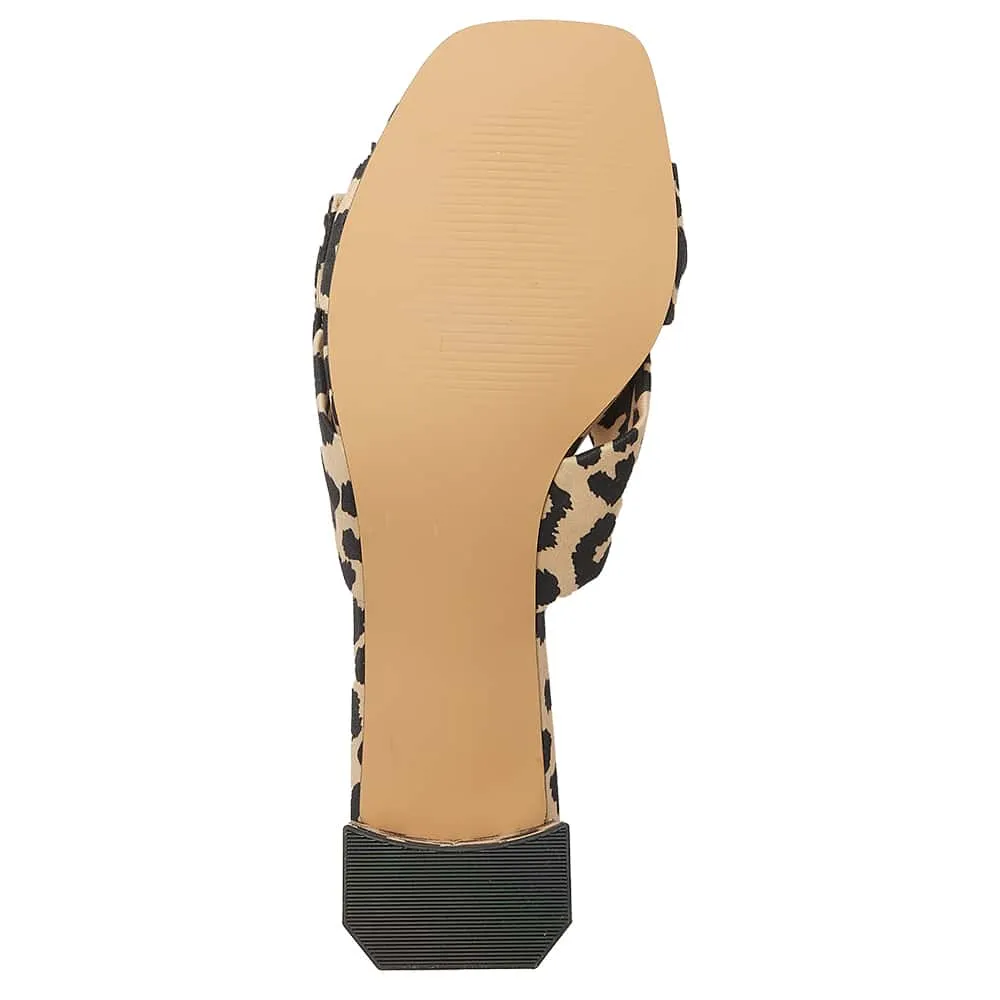 Aria Heel in Animal Satin