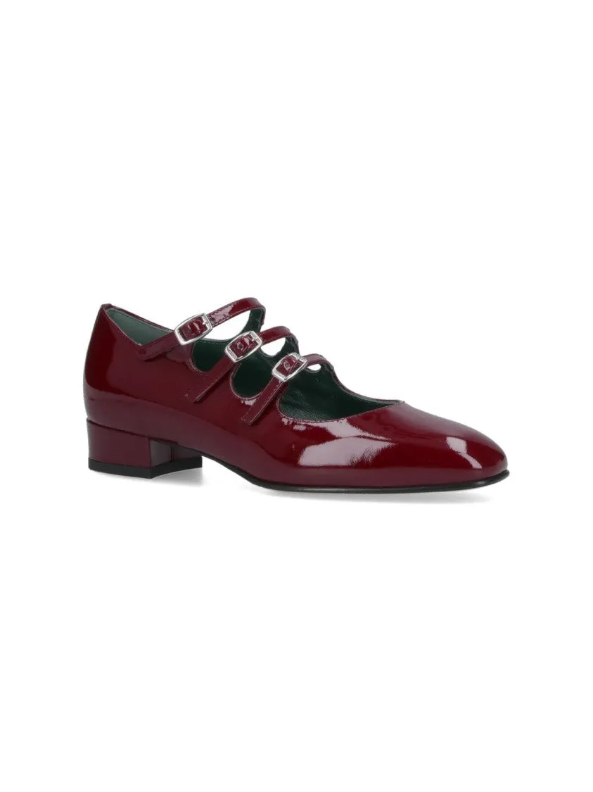 Ariana" Mary Jane Pumps  Bordeaux