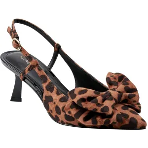 Arzia 2 Womens Adjustable Faux Suede Slingback Heels