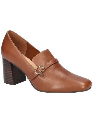 Ashton Womens Leather Slip On Loafer Heels