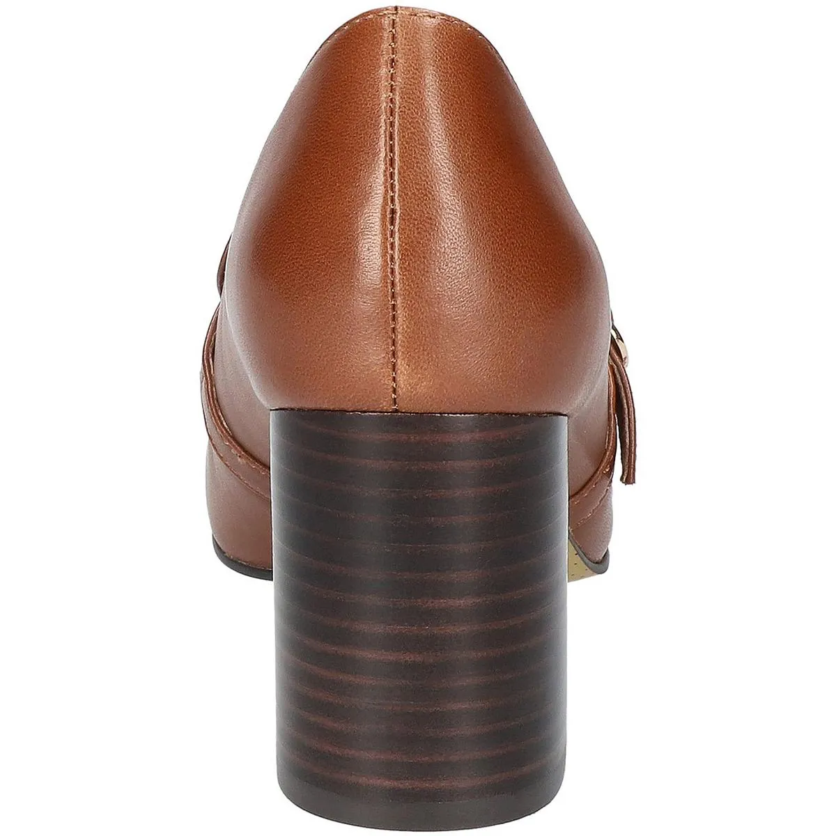 Ashton Womens Leather Slip On Loafer Heels