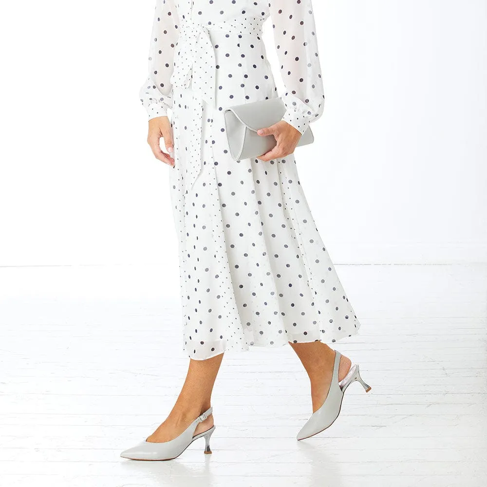 Audrey: Pale Gray Leather