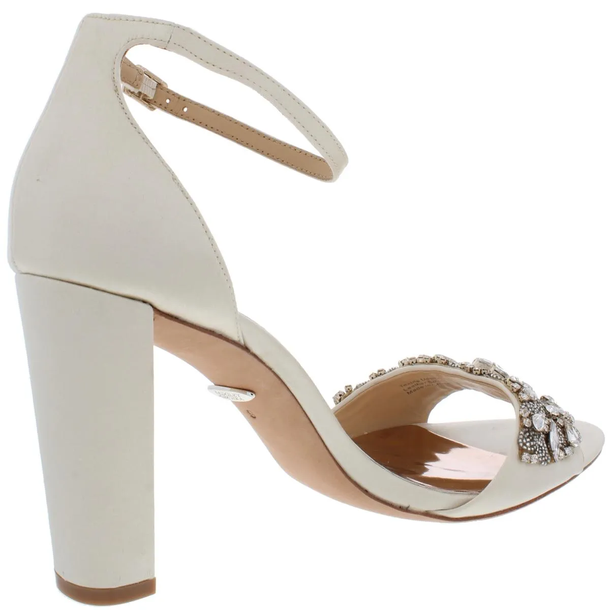 Barby Womens Shimmer Jeweled Evening Heels