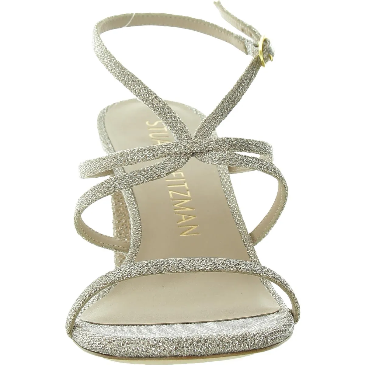 Barelythere 75 Womens Strappy Leather Block Heels