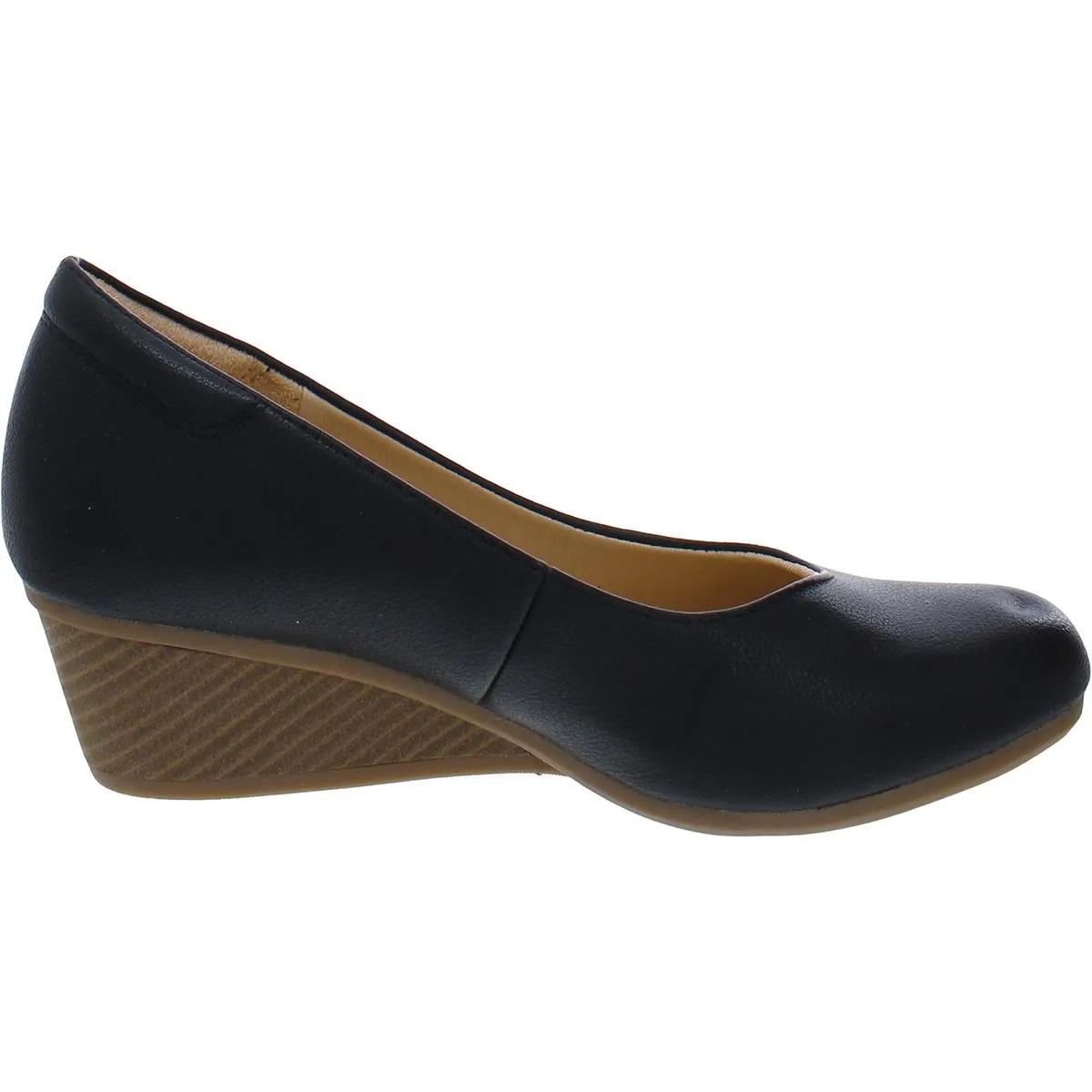 Be Ready Womens Comfort Insole Slip On Wedge Heels