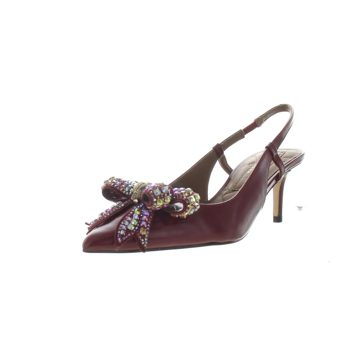 Belgravia Womens Pointed Toe Bow Slingback Heels