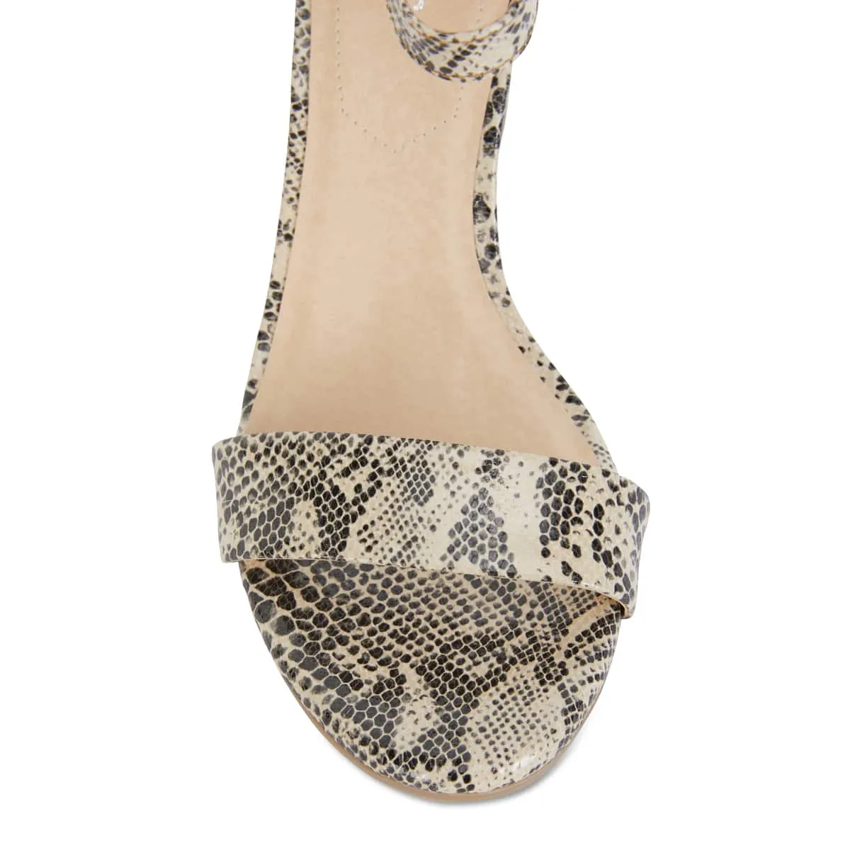Beyond Heel in Snake Leather
