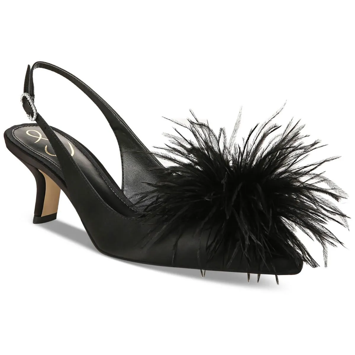 Bianka Womens Laceless Pointed Toe Kitten Heels