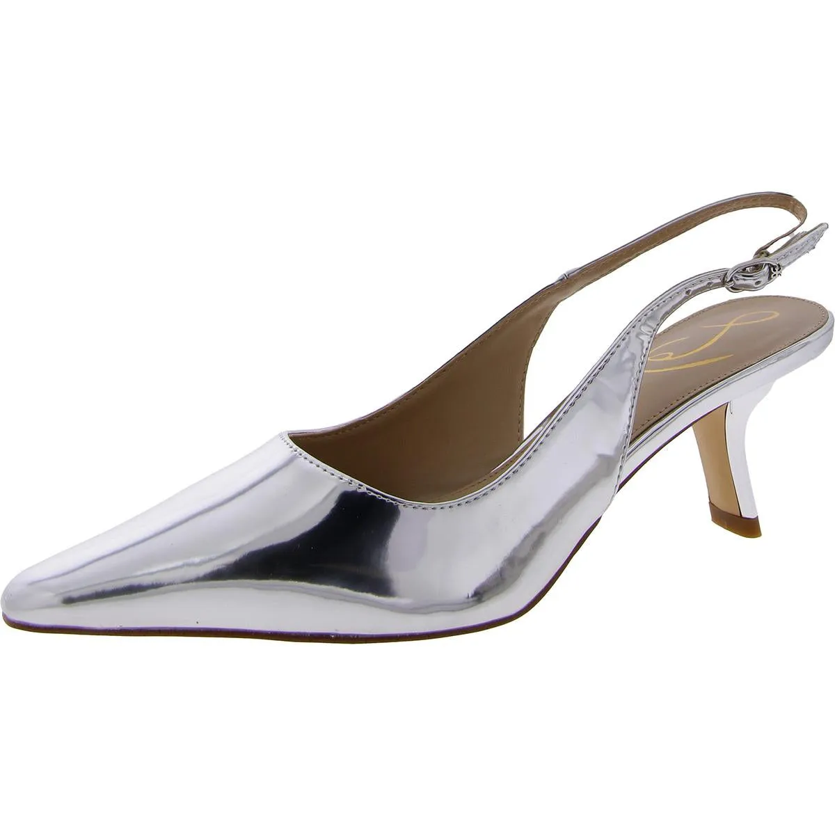 Bianka Womens Laceless Pointed Toe Kitten Heels