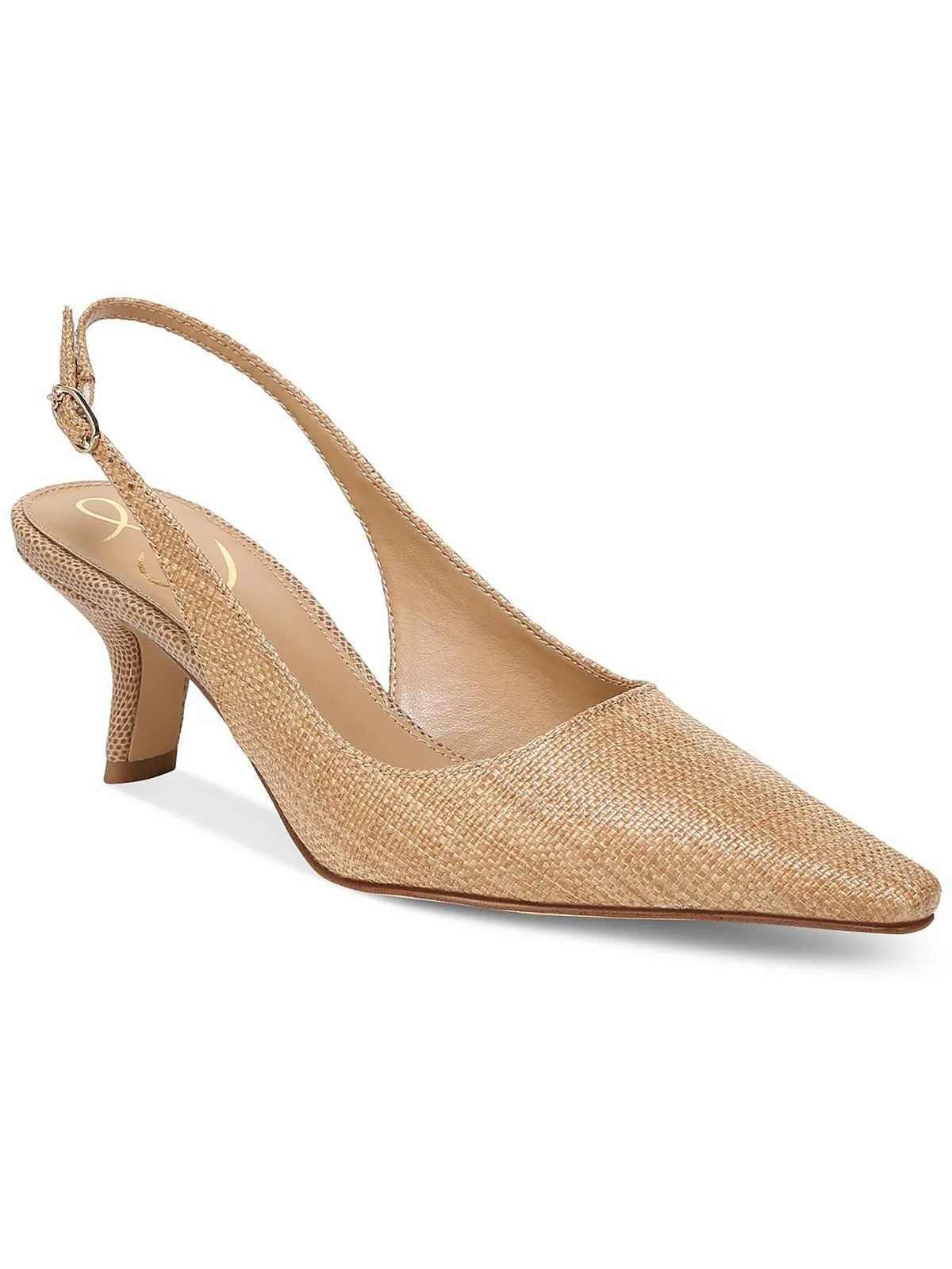 Bianka Womens Laceless Pointed Toe Kitten Heels
