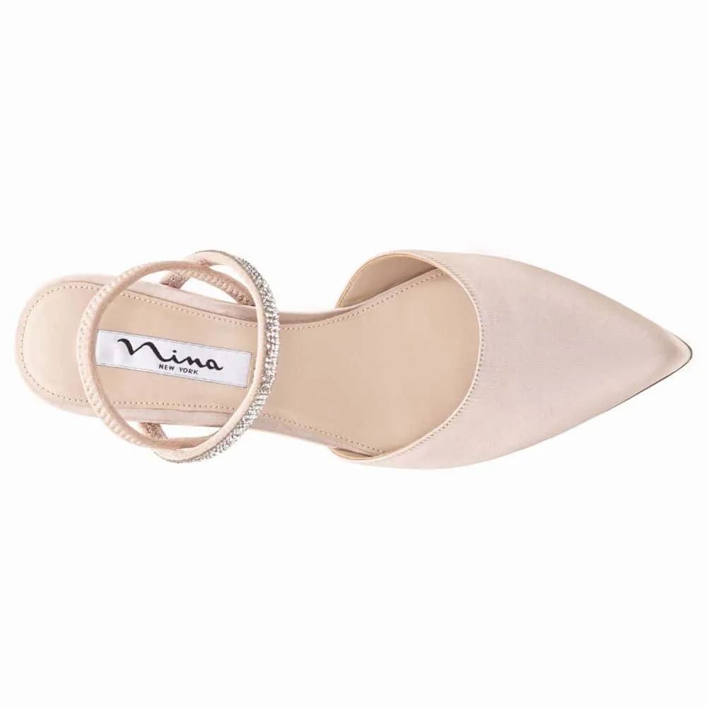 Billie Heel in Pearl Rose Satin