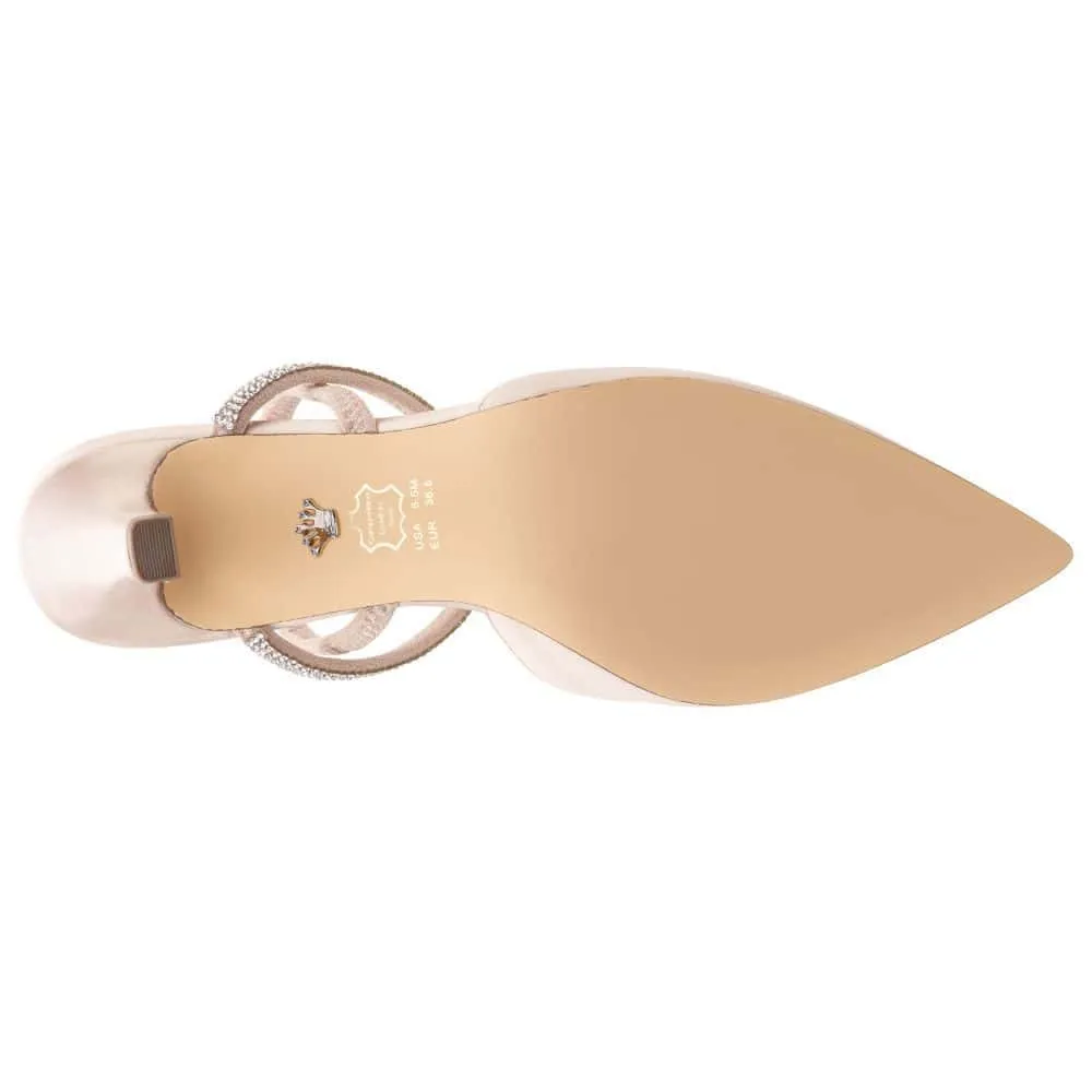 Billie Heel in Pearl Rose Satin