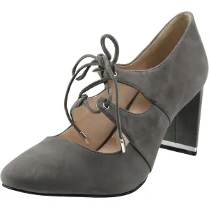 BINDDI Womens Lace-Up Faux Suede Pumps