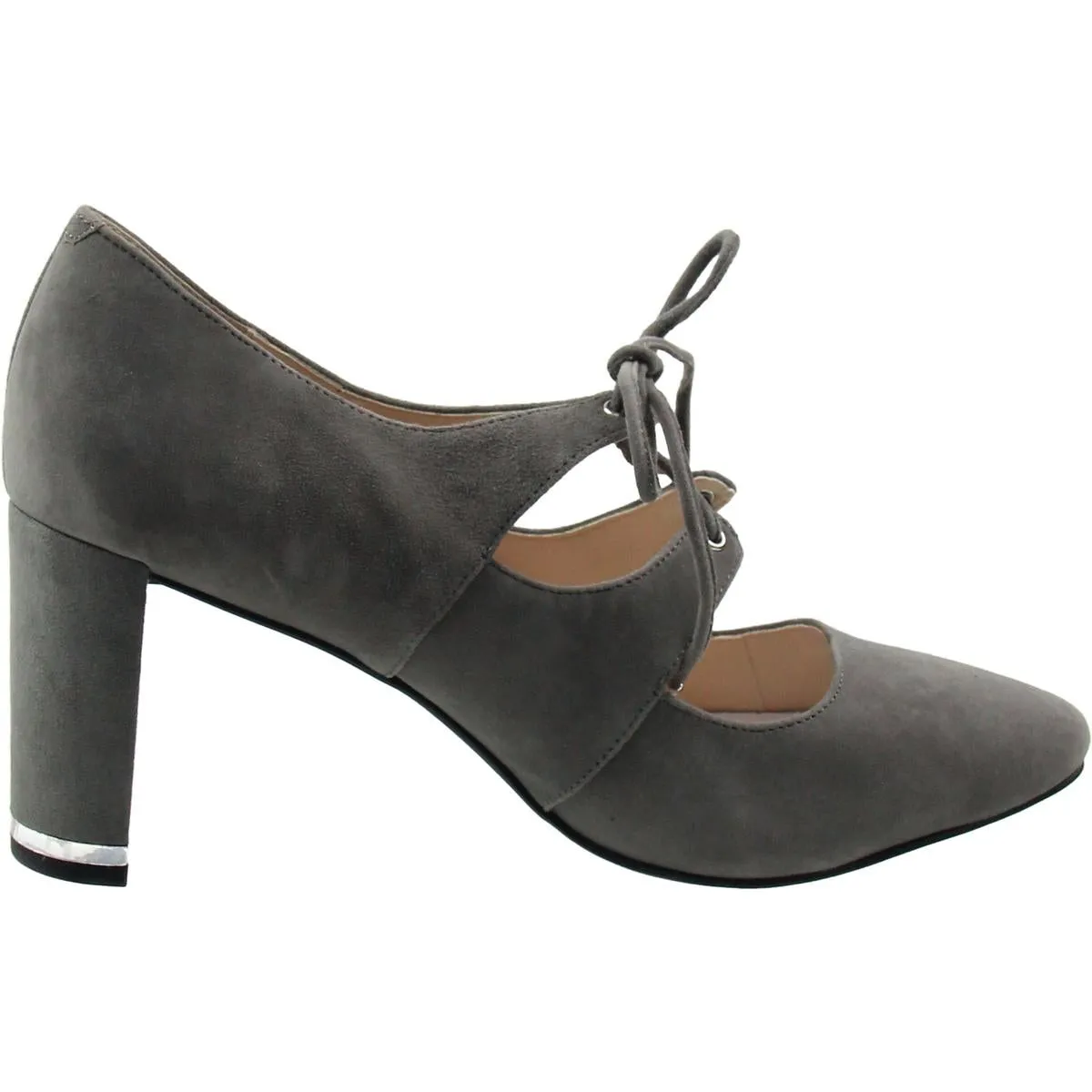 BINDDI Womens Lace-Up Faux Suede Pumps