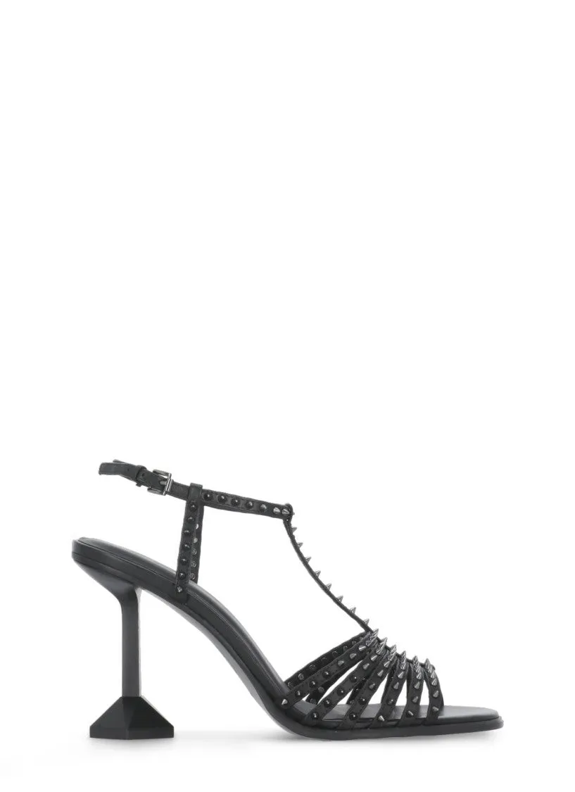 Black Desire Heel Leather Shoes