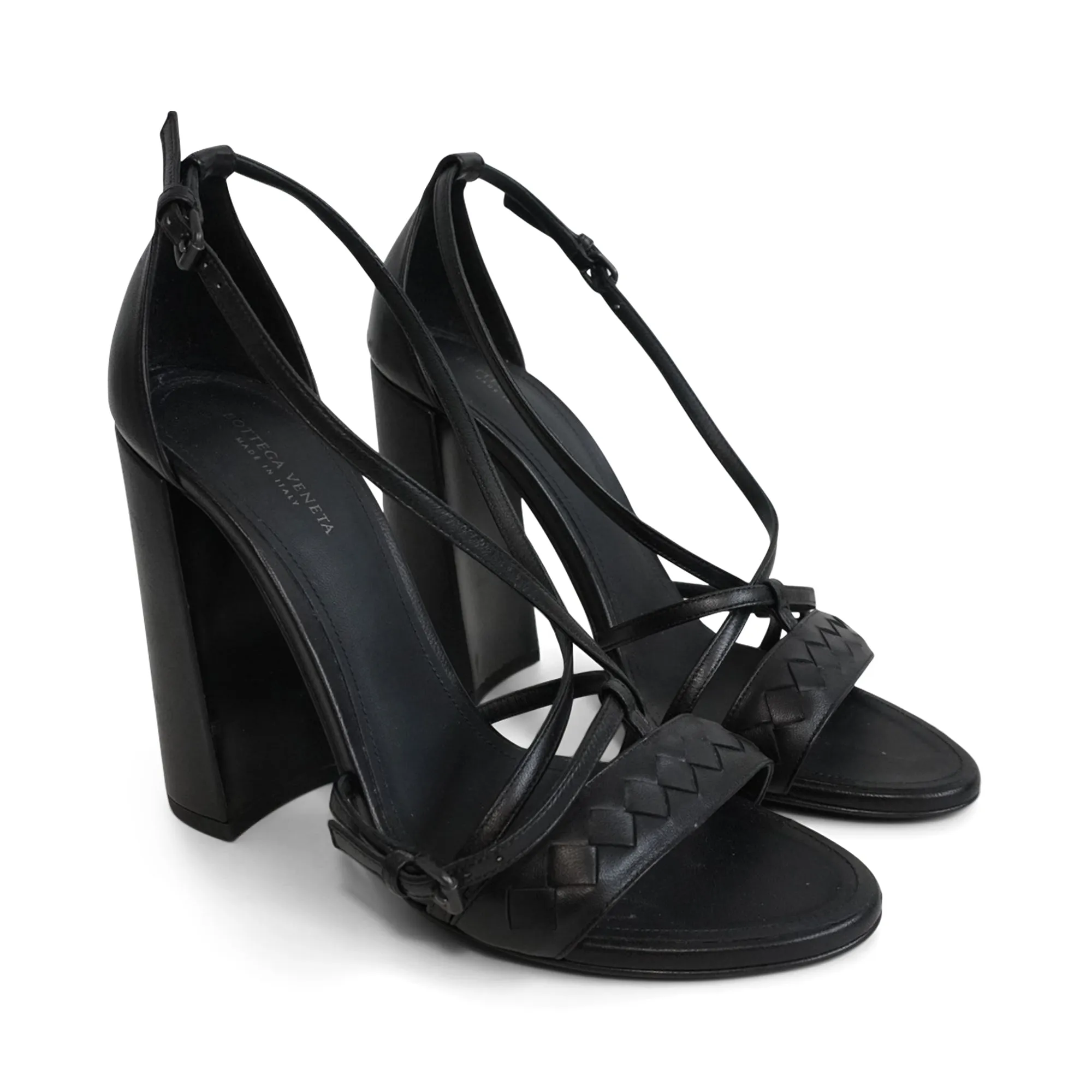 Bottega Veneta Block Heel Sandals - Women's 38