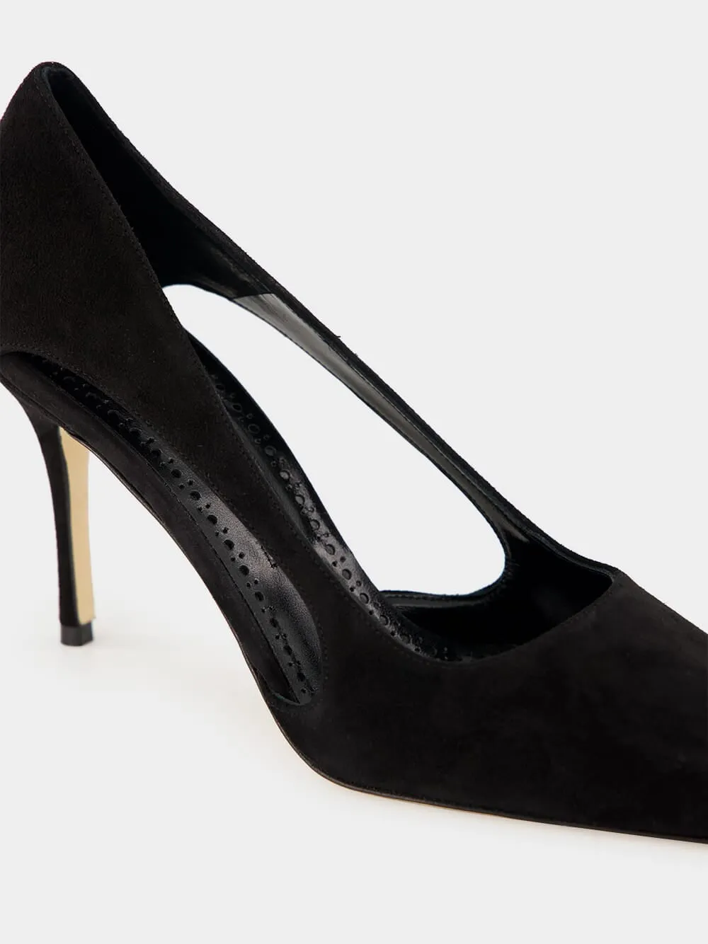 Boukefalos Black Suede Pumps