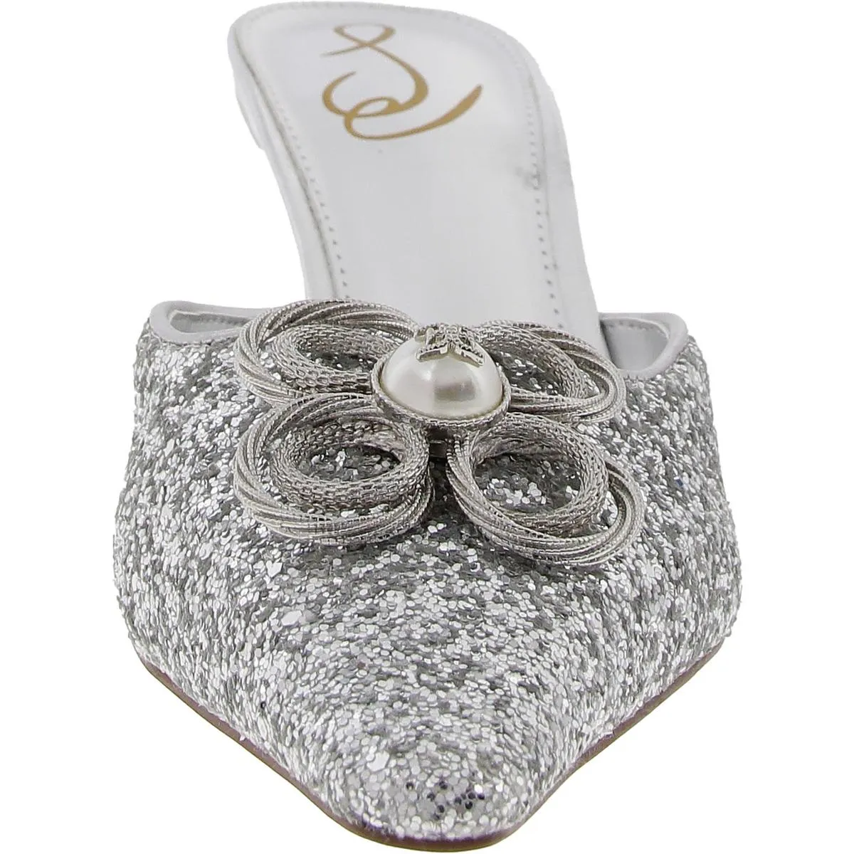 Brit Tour Womens Embellished Slip-On Kitten Heels