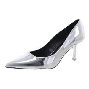 Brynnn Womens Patent Padded Insole Pumps