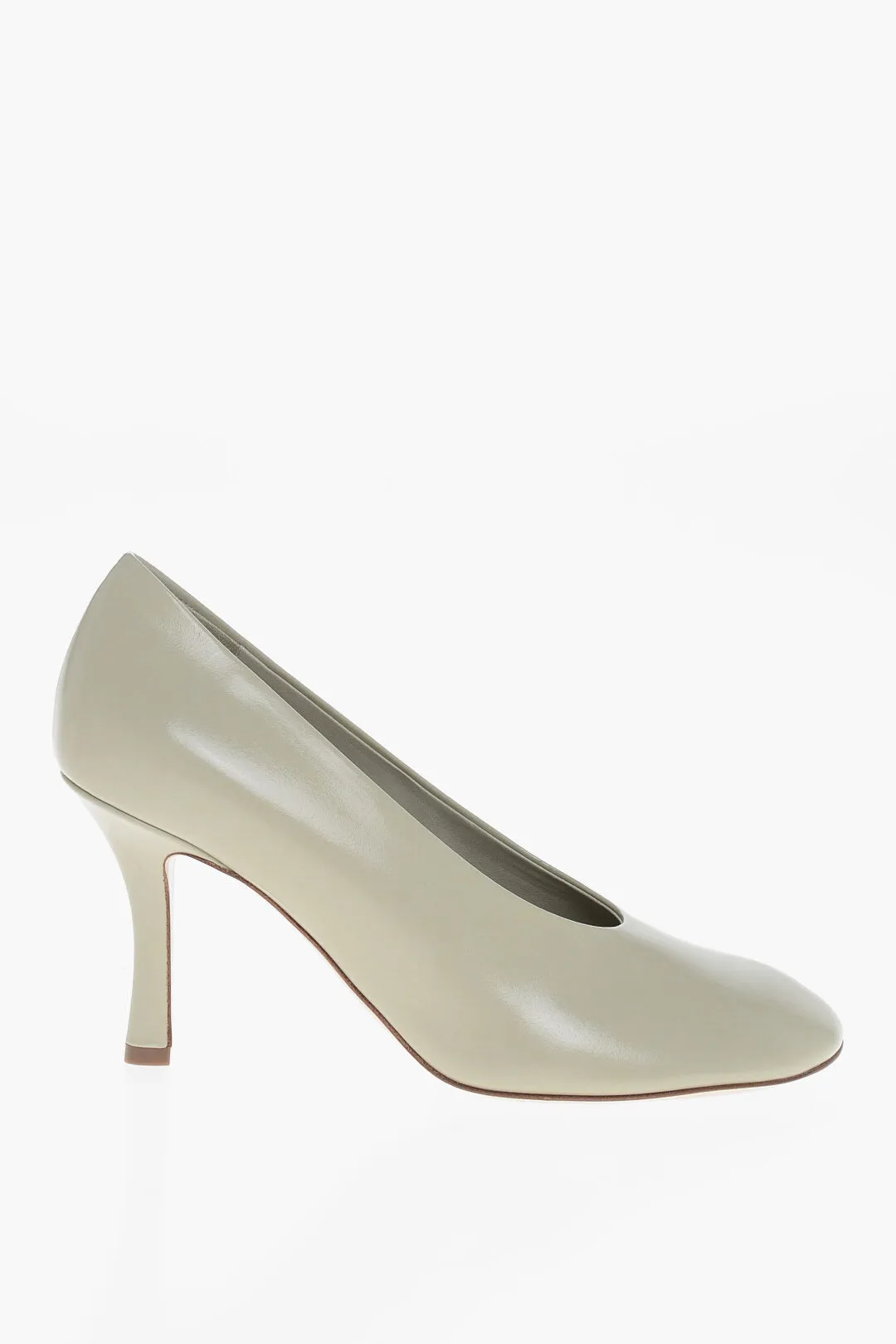 Burberry Brushed Leather Pumps With Covered Heel 9Cm