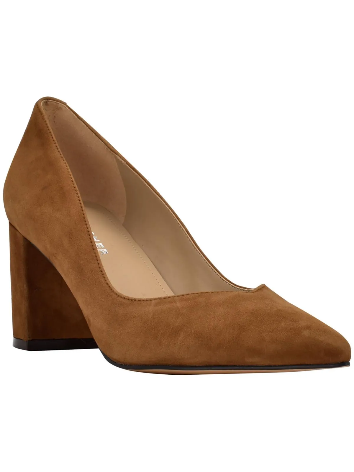 Caitlin Womens Leather Slip On Heels
