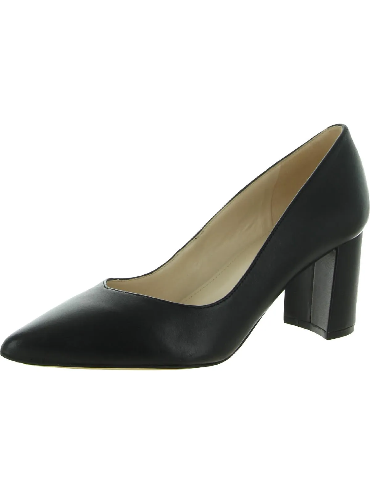 Caitlin Womens Leather Slip On Heels
