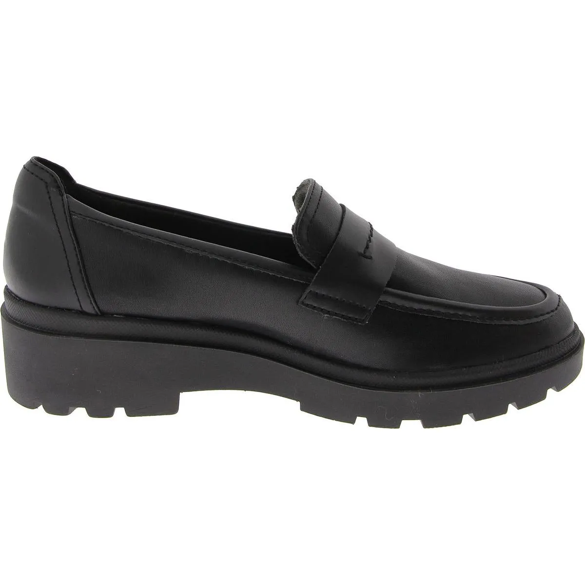 Calla Ease Womens Leather Slip On Loafer Heels