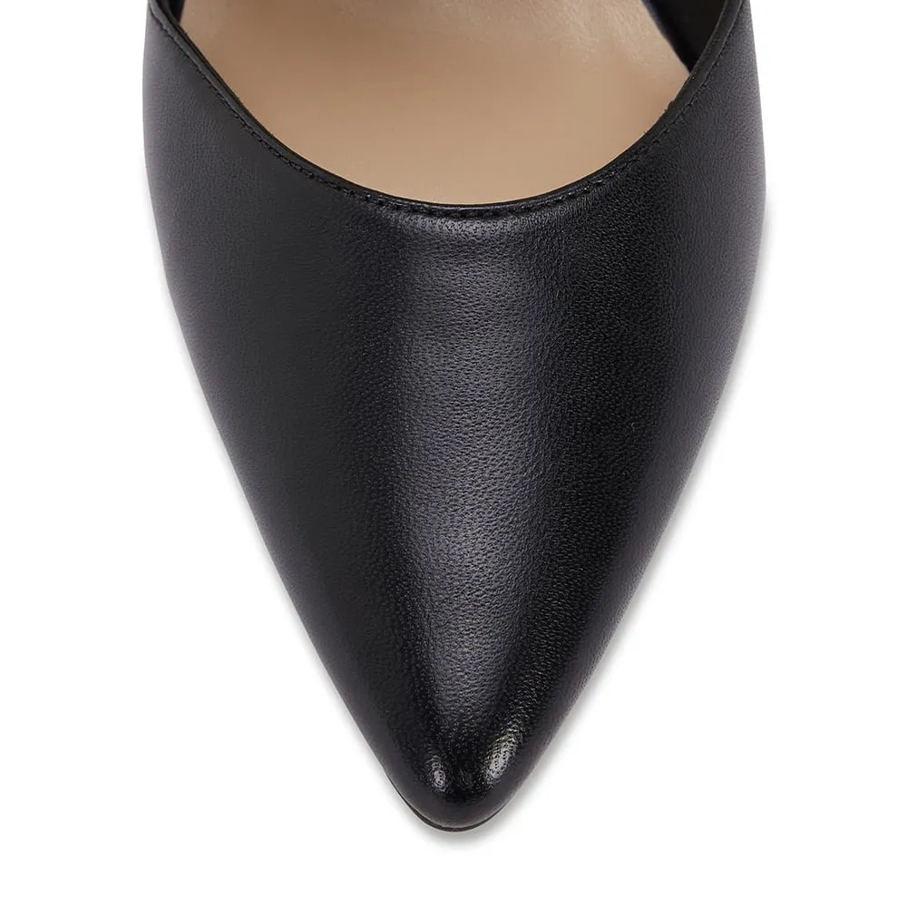 Callista Heel in Black Leather