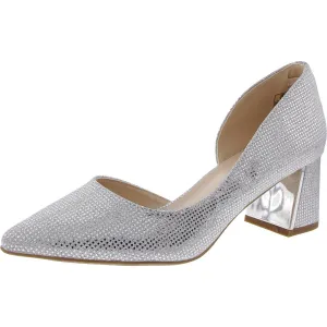 Candor Womens Glitter Textured D'Orsay Heels