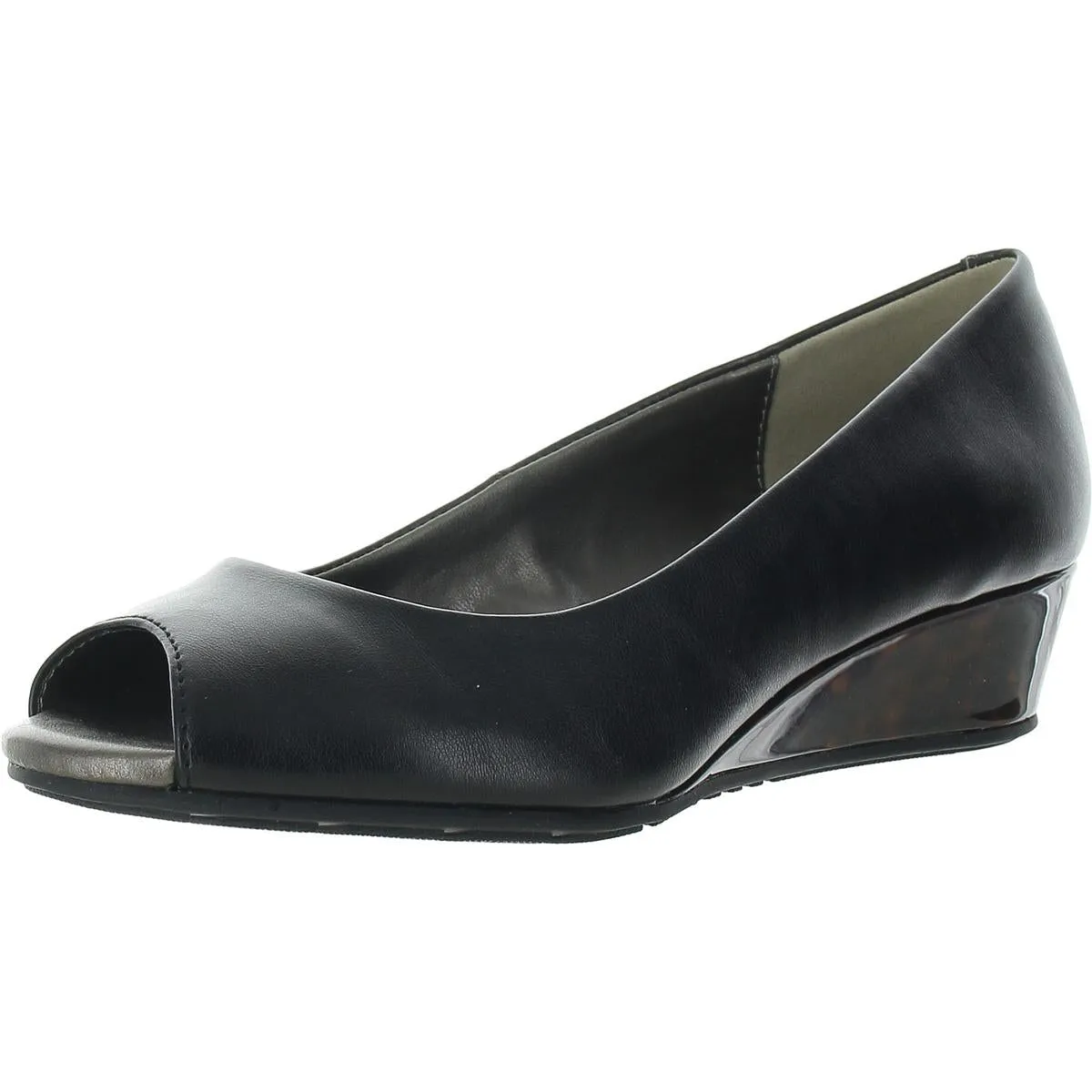 Candra3 Womens Patent Leather Dressy Wedge Heels