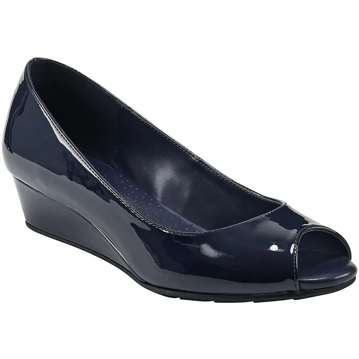 Candra3 Womens Patent Leather Dressy Wedge Heels