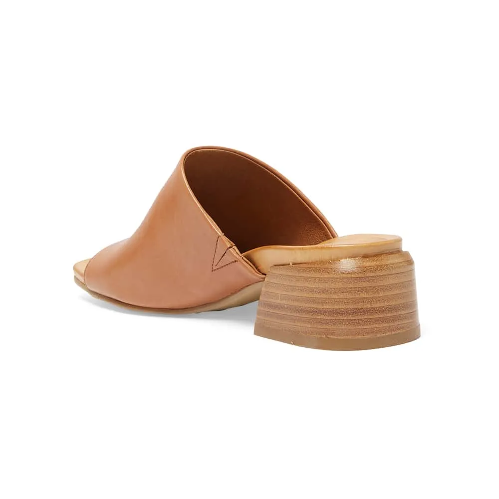 Carmen Heel in Tan Leather