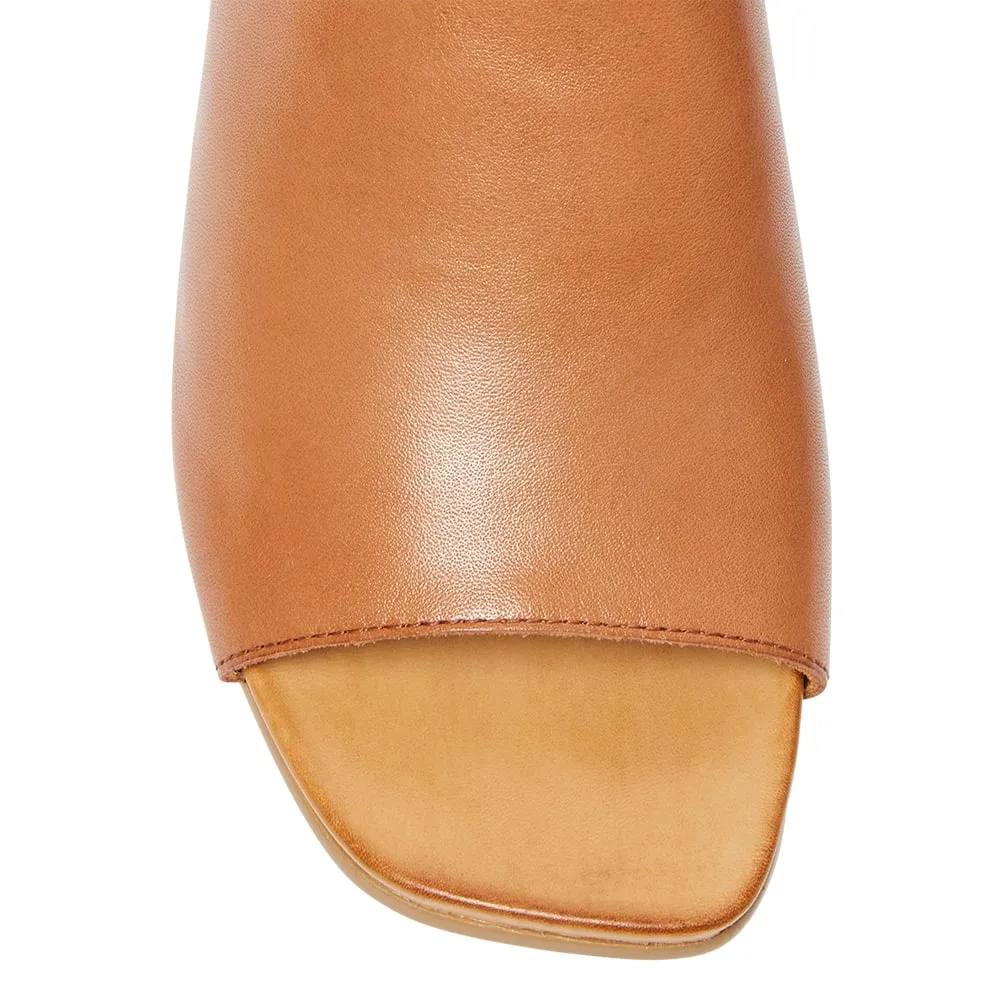 Carmen Heel in Tan Leather