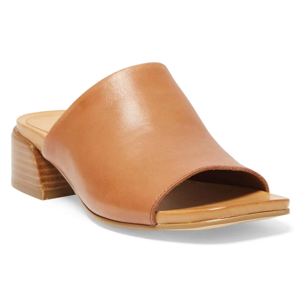 Carmen Heel in Tan Leather