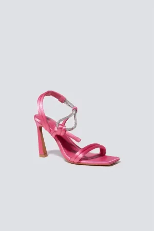Cassie Crystal Strappy Sandal In Punch