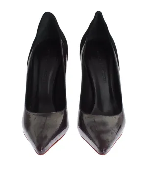 Cdric Charlier Chic Metallic  Leather Women's Pumps