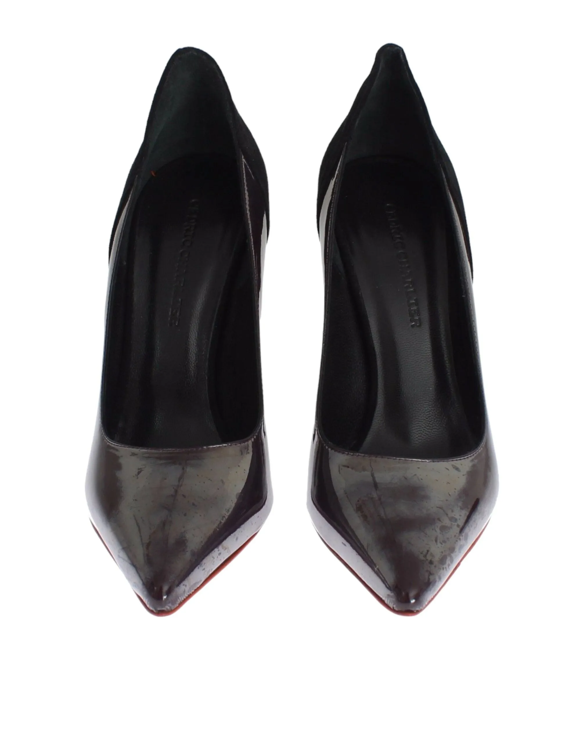 Cdric Charlier Chic Metallic  Leather Women's Pumps