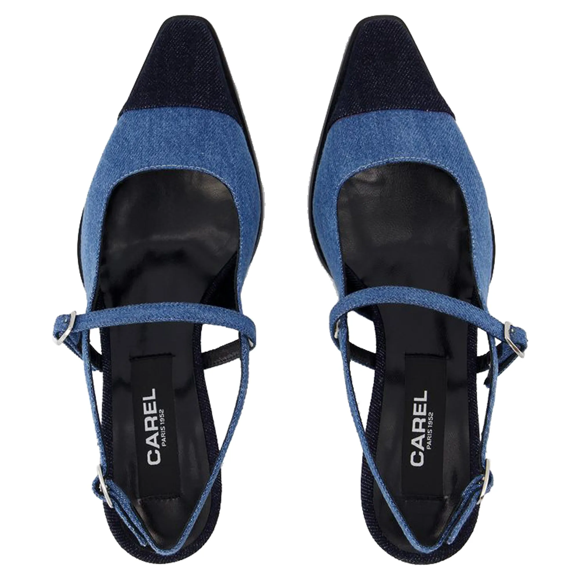 Cecile Pumps - Carel - Cotton - Blue