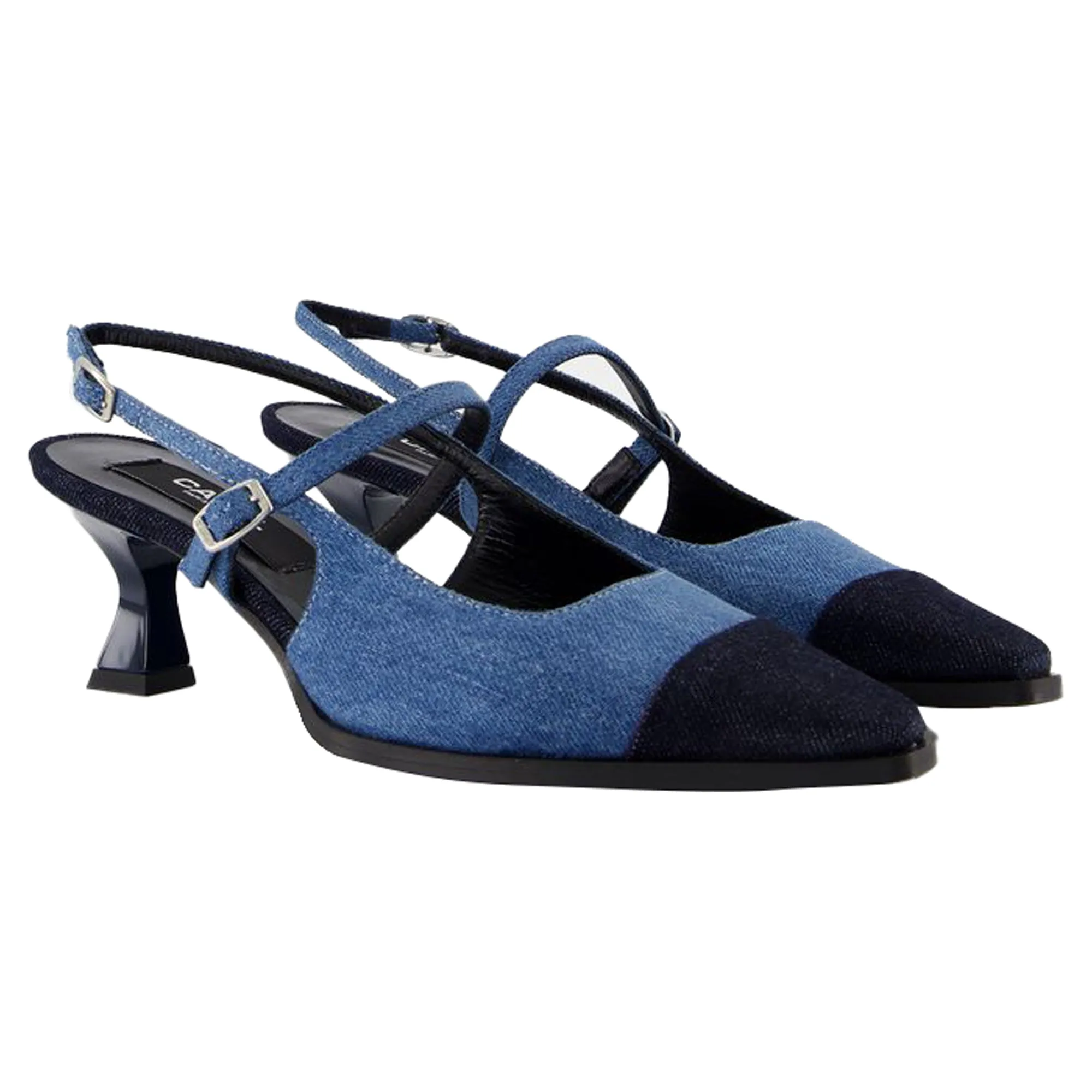 Cecile Pumps - Carel - Cotton - Blue