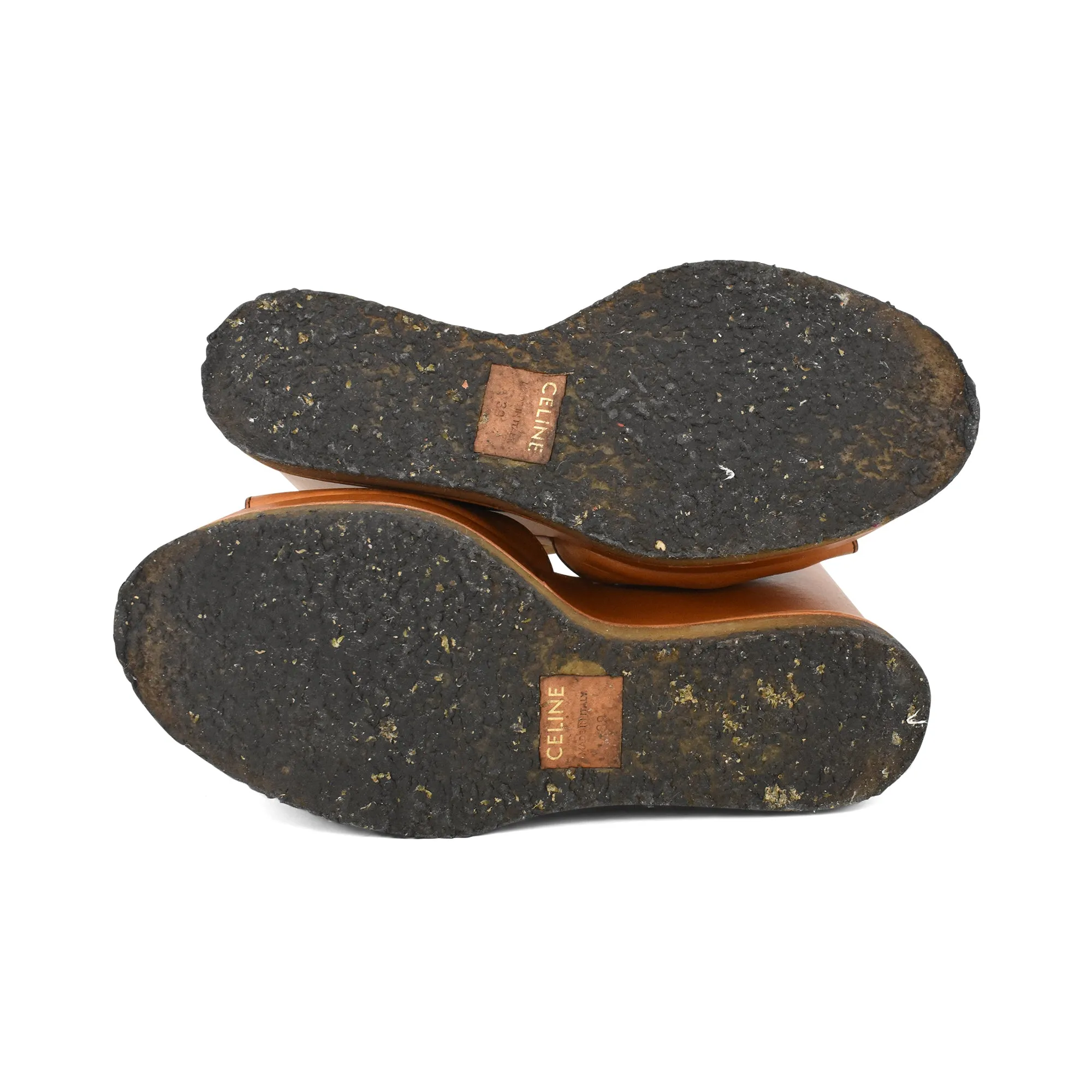 Celine 'Triomphe' Wedge Sandals - Women's 39