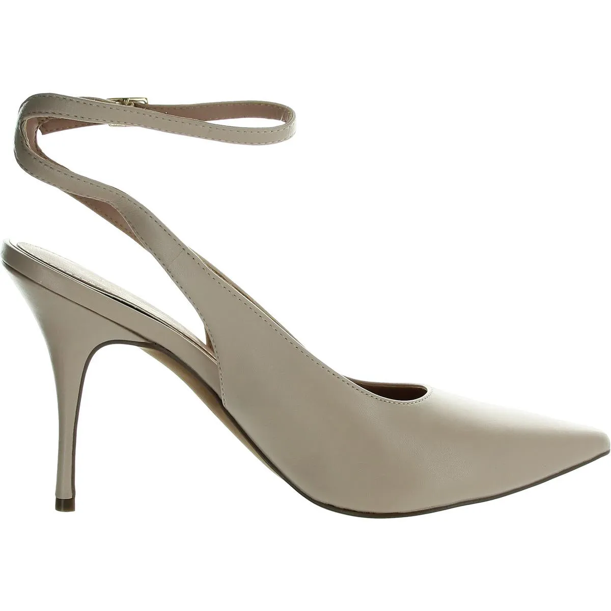 Chantal Womens Buckle Leather Slingback Heels