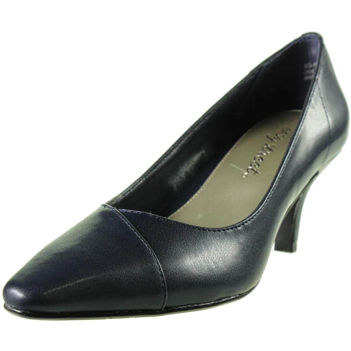 Chiffon Womens Faux Leather Pointed Toe Pumps